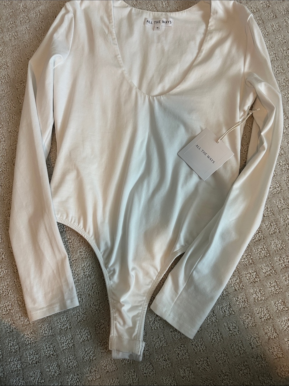 All The Ways Women's White Long-Sleeve Bodysuit